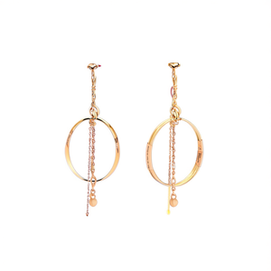 PVD Gold Plated 316L Stainless Steel Hoop <b>Earrings</b> Sustainable Resistant <b>Fine</b> Dangle <b>Earrings</b> - Product Image 2