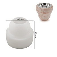 Moule en silicone pour brûleur d'encens, forme dôme, réutilisable, antiadhésif, résistant à la chaleur, 107x95mm, moule pour cône d'encens à refoulement, décoration maison DIY