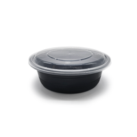 Boîte à lunch jetable rectangulaire en plastique PP personnalisable, noir et rouge, multi-compartiments, boîtes bento, étanche et anti-huile