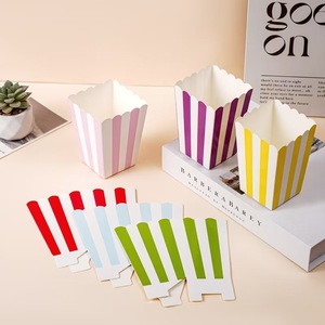 Boîte à popcorn rigide biodégradable et écologique à usage unique avec design conique à bord festonné pour poulet rôti, frites et bonbons - Product Image 3