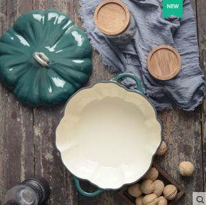 Casserole à la citrouille Offres Spéciales à Noël Halloween Four hollandais en <span class=keywords><strong>fonte</strong></span> Ustensiles de cuisine Revêtement en émail antiadhésif Casserole à la citrouille - Product Image 6
