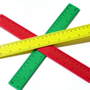 Règle multifonctionnelle créative de papeterie, règle droite en plastique de 30 cm avec règle métrique claire - Product Image 6