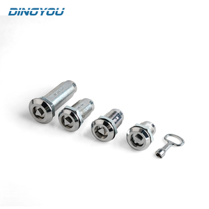 DINGYOU – Serrure à came triangulaire en alliage de zinc multi-tailles, fixation filetée, <span class=keywords><strong>cylindre</strong></span> antivol à clé pour installations publiques – Vente directe usine - Product Image 3