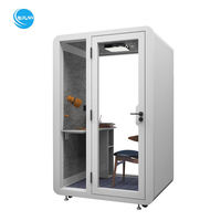 Cabine téléphonique insonorisée modulaire multifonctionnelle moderne en aluminium, cabine acoustique mobile pour bureau, salle de réunion, maison, hôpital, extérieur