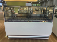 Vitrine Réfrigérée pour Gelato avec Refroidissement par Compresseur et Refroidissement par Air, Contrôle Numérique de la Température, Présentoir pour Crèmes Glacées Dures