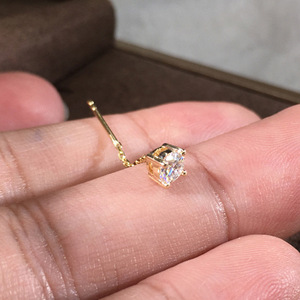 Orecchini Pendenti con Zirconi Quadrati in Stile Coreano, Gioielli Eleganti e Minimalisti per Uso Quotidiano Femminile - Product Image 4
