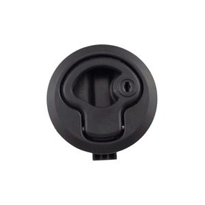 Serrures de porte pour yacht et camping-car, serrures rondes de pont marin, loquets de sol encastrés en plastique noir, quincaillerie marine - Product Image 1