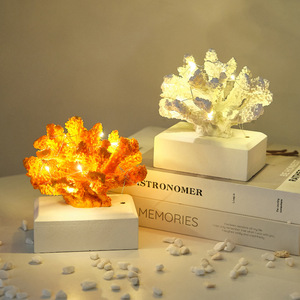 Lámpara decorativa LED de resina con simulación de coral para iluminación de entrada de hotel, escritorio de casa - Product Image 2