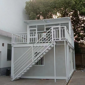 Casa <span class=keywords><strong>de</strong></span> campo <span class=keywords><strong>de</strong></span> contenedores <span class=keywords><strong>de</strong></span> dos pisos <span class=keywords><strong>de</strong></span> lujo personalizado casas modernas prefabricadas móviles <span class=keywords><strong>de</strong></span> acero ligero pequeña casa modular villa con terraza - Product Image 3