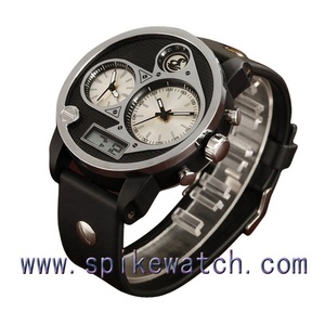 Orologio da polso digitale analogico con quadrante nero sportivo classico nero da uomo - Product Image 4