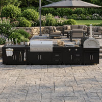 Nuevo Producto Personalizado: Cocina Modular de Acero Inoxidable para Exteriores, Resistente a la Humedad, Duradera y Robusta, Gabinetes de Cocina para Jardín