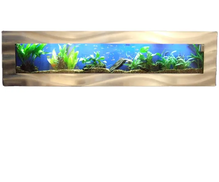 Acquario artificiale a parete per acquario in acciaio inossidabile e vetro temperato