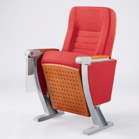 Chaise d'auditorium moderne, siège fixe pour étudiants avec tablette d'écriture pour l'école, l'université, la salle de conférence