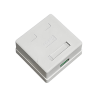 Boîtier de connexion de surface non blindé UTP 2 ports Cat 5e pour câble Ethernet, modem, commutateur RJ45