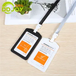 Cheap High Quality ID Pass Card Custom UV Printing Company Work Admission Neck Polyester Lanyard With Plastic ID Card Holder