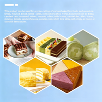 Machine de découpe automatique à ultrasons pour pain et gâteaux, équipement commercial programmable pour la découpe de mousses et de cheesecakes mille-feuilles