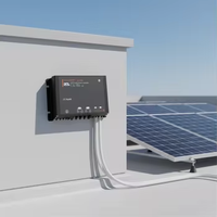 Contrôleur de pompe solaire et de chauffe-eau LED Bar 12v/24v, hybride solaire-éolien automatique, contrôleur de charge MPPT 20A