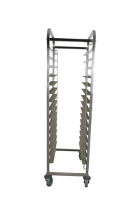Étagère à pâtisserie mobile en acier inoxydable à 15 niveaux |   Chariot à pizzas pour boulangerie commerciale avec roulettes verrouillables - Product Image 3
