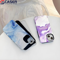 Coque de téléphone artistique double couche à impression personnalisée, motif peinture à l'huile colorée et encre fluide, pour iPhone 11-17
