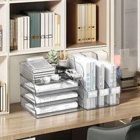 Caja de Almacenamiento de Documentos Apilable de PET Transparente, Tamaño A4, Moldeada por Inyección, para Oficina, Hogar, Hospital, Almacenamiento de Escritorio