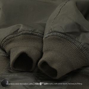 Người Đàn Ông Của Đầu Thế Giới II Phong Cách Ma-1 Phi Công Áo Khoác Giản Dị Đứng Cổ Áo Nút Trang Trí Mùa Thu Thêu Làm Vải Cho Mùa Thu Mặc - Product Image 5