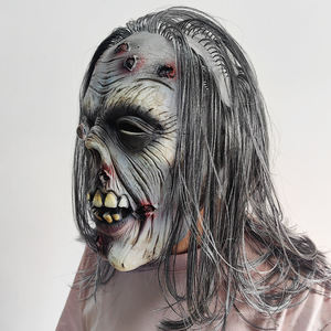 Nueva máscara <span class=keywords><strong>de</strong></span> zombi con <span class=keywords><strong>peluca</strong></span> Walking Death Cosplay <span class=keywords><strong>disfraz</strong></span> Props Horror Masque <span class=keywords><strong>disfraz</strong></span> máscara <span class=keywords><strong>de</strong></span> Halloween - Product Image 2