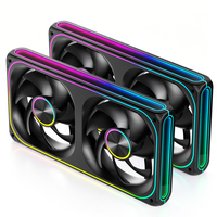 Ventilateur de boîtier PC AntarcChill 120 240 à lame frontale ARGB 12 cm en plastique, ventilateur de refroidissement de châssis d'ordinateur à roulement liquide 4 broches OEM