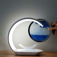 Lampe LED sans fil Charing Quicksand Painting Hourglass Decoration Room Desktop 3D Art Sand Painting Dynamic Sand Painting