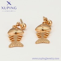 A00303755 Bijoux XUPING en gros, plaqué or 18 carats, pendentif animal poisson intéressant et tendance, boucles d'oreilles pour femmes