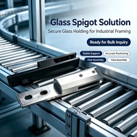 Support de fixation latéral en acier inoxydable résistant aux intempéries pour balustrade en verre, idéal pour projets de bricolage d'escaliers, piscines, balcons et terrasses