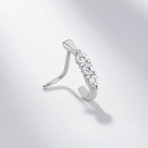 Piercing de Nariz Triple Gems em Aço Cirúrgico 20G, Joia de Nariz, Joia Corporal da Moda para Mulheres e Homens - Product Image 6