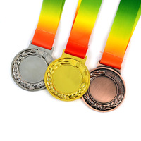 Vente en gros de médailles de sport scolaire en bronze Plaques protégées contre les UV Trophée en épi de blé Prix Honneurs Compétitions étudiantes Métal MDF Fer