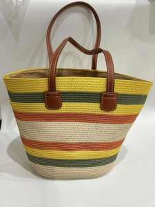 Sac à bandoulière tressé décontracté grande capacité pour femme avec fermeture éclair – Nouveauté tendance pour les vacances à la plage - Product Image 5