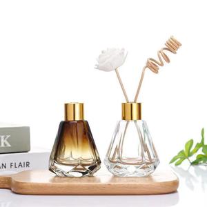 Bulk Aanbod Groothandel Helder Amber Aroma Luxe Glas Reed Diffuser Bloemenfles - Product Image 3