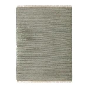 Tapis vintage tissé à la main en jute, laine et coton, couleur unie aqua, poils plats, envers en latex antidérapant - Product Image 1