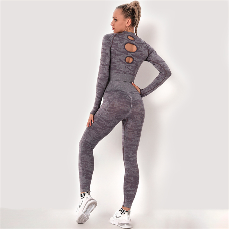 8 colors Fashion Modern Breathable Workout Clothing Women Active Wear Yoga Set hygroscopic and sweat releasing