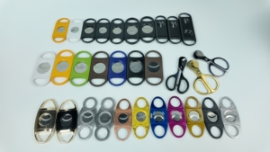 Biểu Tượng Tùy Chỉnh Khói Phụ Kiện Vàng Bạc Màu Sắc Bền Thép Không Gỉ Kéo Cigar Cutter - Product Image 6