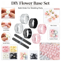 Base de corsage de poignet en cuir pailleté avec bracelet réglable pour arrangements floraux DIY, accessoire floral pour mariage, bal de promo et fête