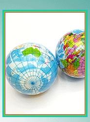 थोक 63 मिमी पु फोम पृथ्वी दुनिया का नक्शा एंटी तनाव बॉल टॉय - Product Image 6