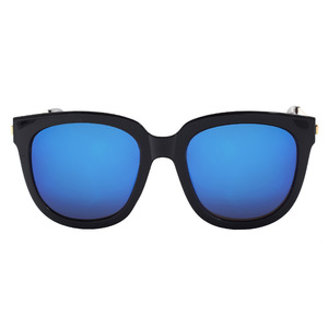 Maidis Sunglasses <b>Black</b> <b>Frame</b> Blue Mirror Lens UV400 Protection Unisex Style - Product Image 5