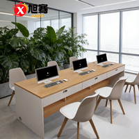 Comptoir de réception, poste de travail partagé pour 3 personnes, mobilier de bureau commercial, bureau simple, table de bureau pour entreprise