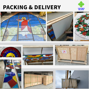 Diseño de Claraboya Sólida Personalizada para Iglesia - Paneles de Vidrio Decorativos Pintados a Mano para Cocina Solar Exterior y Uso de Alta Resistencia - Product Image 4