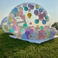 Tente bulle transparente de luxe, gonflable, pour camping extérieur, maison de camping personnalisée en PVC, tente de glamping pour présentation en resort