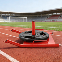 Sled Gym Ringan dan Kompak dengan Hambatan Awal Rendah, Sled Gym Kebugaran untuk Wanita dan Pemula Latihan Dorong Tarik