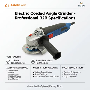 Meuleuse d'angle électrique filaire G-max 850W puissante 220V/230V à moteur sans balais, vitesse variable, 125mm, 12000 tr/min, pour découpe, meulage et bricolage 1 - Product Image 5