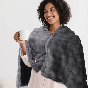 <span class=keywords><strong>Couverture</strong></span> <span class=keywords><strong>Chauffante</strong></span> Électrique Créative Lavable pour Usage Domestique Hivernal, Châle Chauffant en Polaire USB Portable avec Fil Chauffant et Contrôle Tactile - Product Image 1