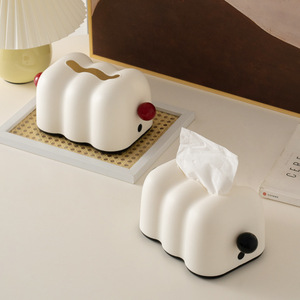 Nordic ins caja de pañuelos para colgar en la pared forma de concha hogar sala de estar dormitorio comedor mesa de centro con caja de almacenamiento de mango redondo - Product Image 4