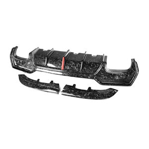 Difusor Trasero Estilo K de Fibra de Carbono Forjada, Divisores, Labio de Parachoques Trasero con LED para BMW Serie 4 G22 Sports 2021+ - Product Image 4