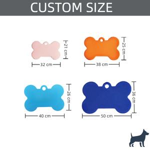 Bán buôn thép không gỉ Dog Tag biểu tượng tùy chỉnh trống vàng kim loại Pet ID tag với chuỗi khắc <span class=keywords><strong>laser</strong></span> xương hình sắt - Product Image 3