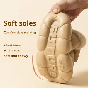 Nouvelles chaussures d'hiver pour femmes en PU artificiel, mode extérieure, nœud papillon, semelle épaisse, antidérapantes, imperméables, durables, doublées de poils artificiels - Product Image 4